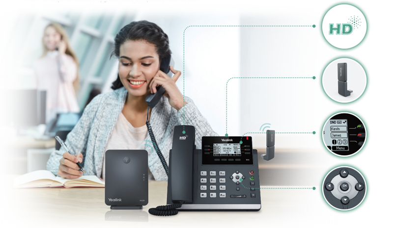 Yealink W41P DECT Desk Phone Package (include: T41S + W60B Base + DD10K Dongle) 4 Yealink W41P DECT Desk Phone Package (include: T41S + W60B Base + DD10K Dongle) - Sipmax Technology Group - HK Yealink Distributor - ????N?z