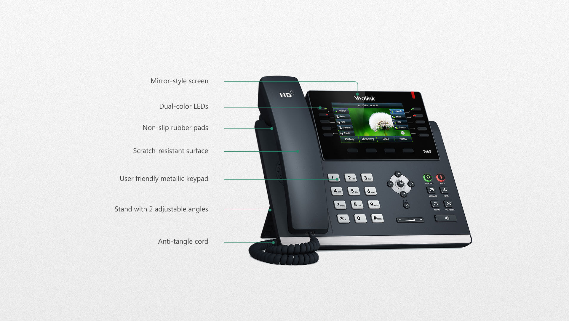 SIP-T46G - Hign-end Screen IP Phone - Voice Communication | Yealink