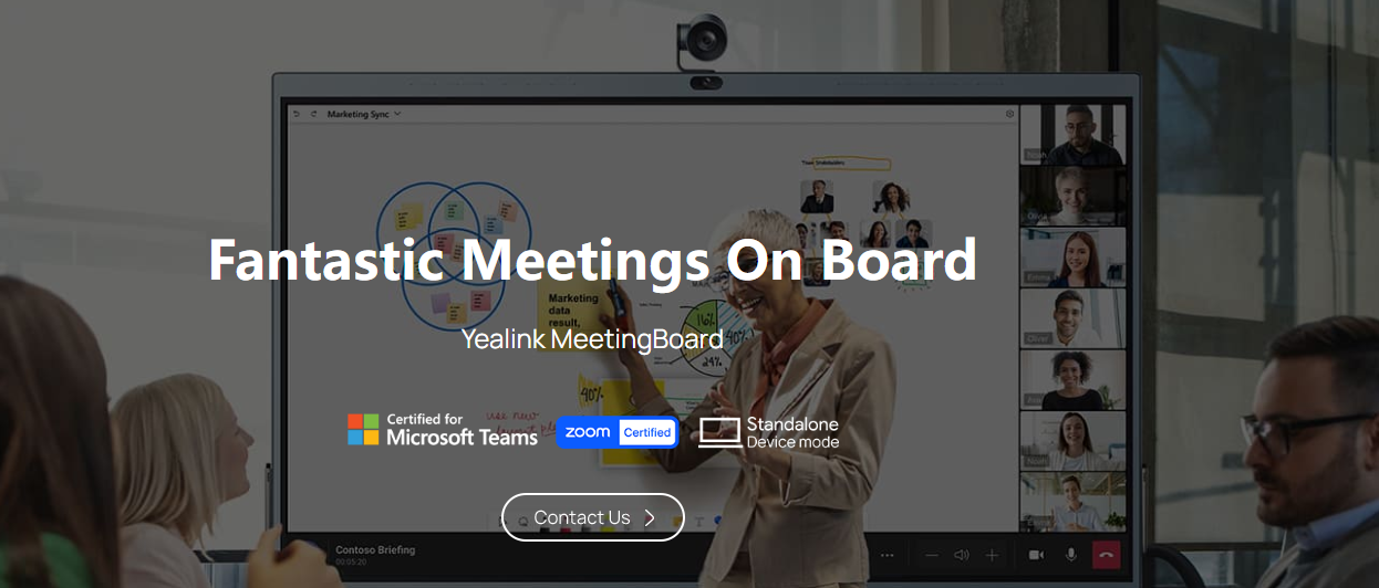 Yealink MeetingBoard consists of a 4k camera, crystal-clear speaker