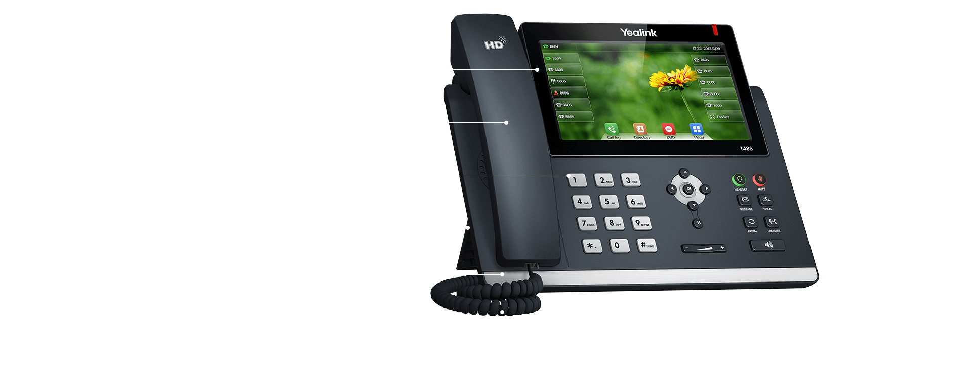 The cutting-edge design of the Yealink T4S series includes telephony superi...