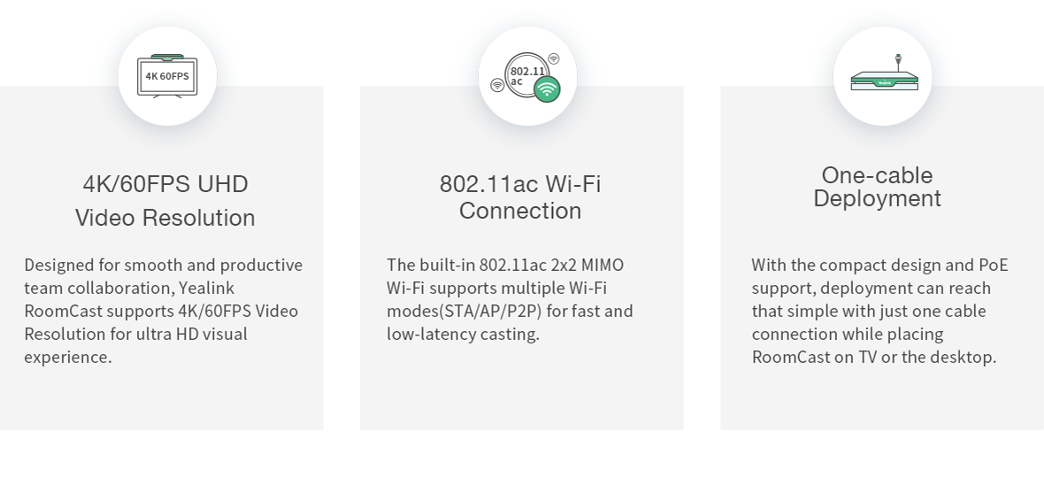 features of wireless presentation system