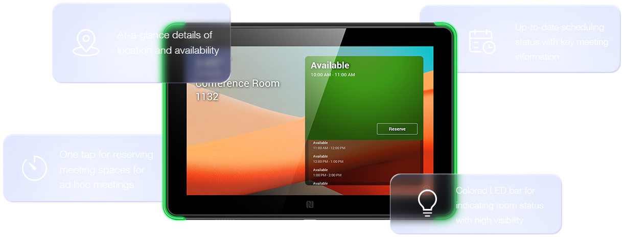 Room Scheduling Solution,Microsoft Teams devices in conference room,touchscreen