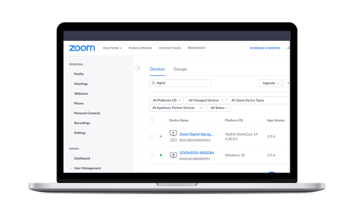 ZOOM ROOMs appliance roomcast can also be managed in Yealink remote device management platorm