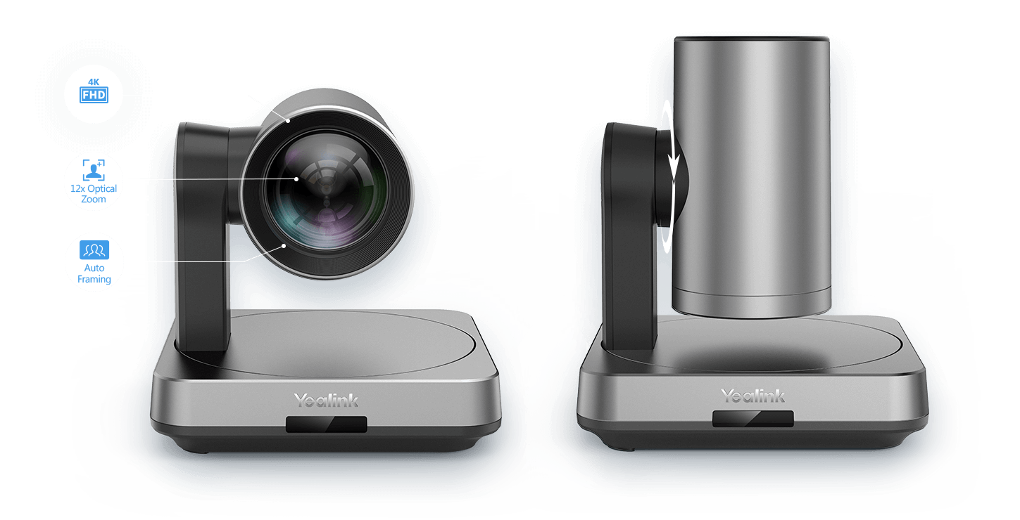 Yealink ZVC640 supports 4k zoom meetings for better conference room video quality.