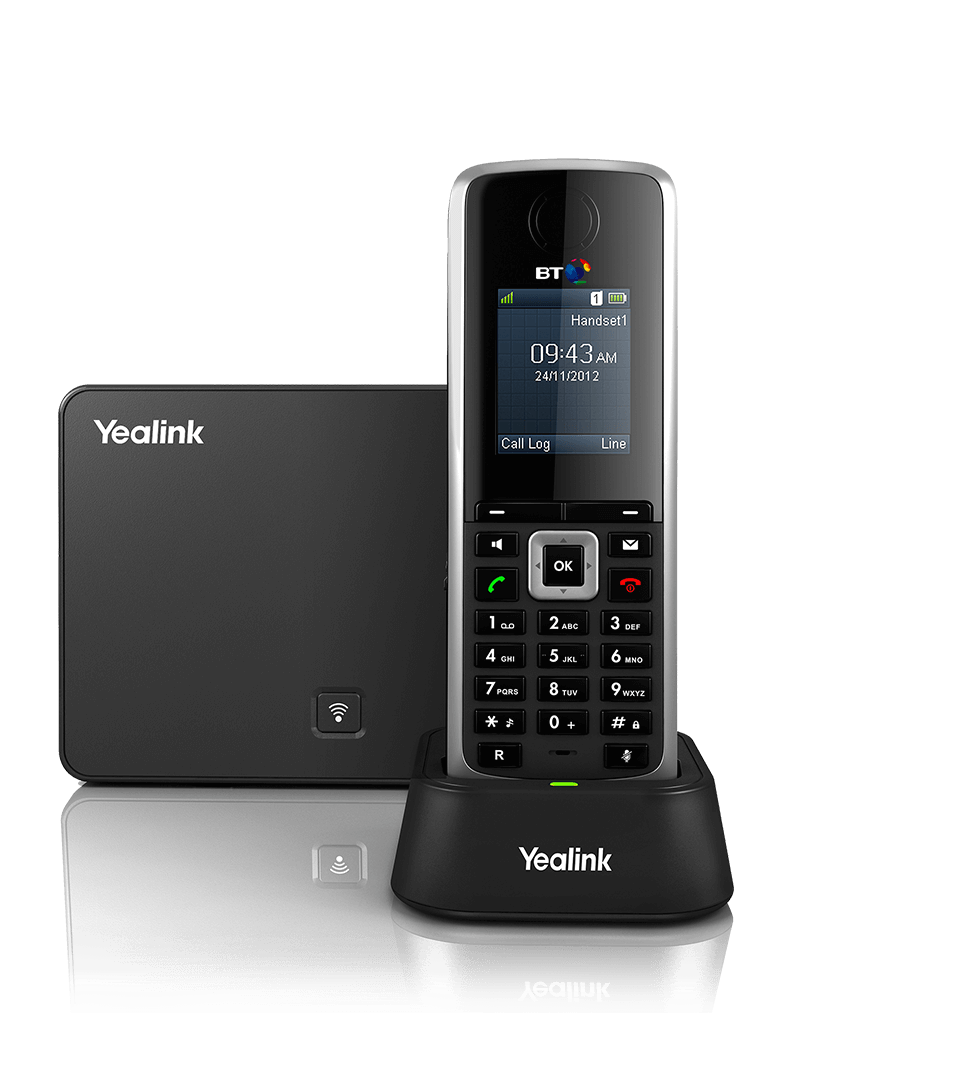 W52H X4 Cordless VoIP Phone PoE HD Voice and Base Unit Yealink W52P 