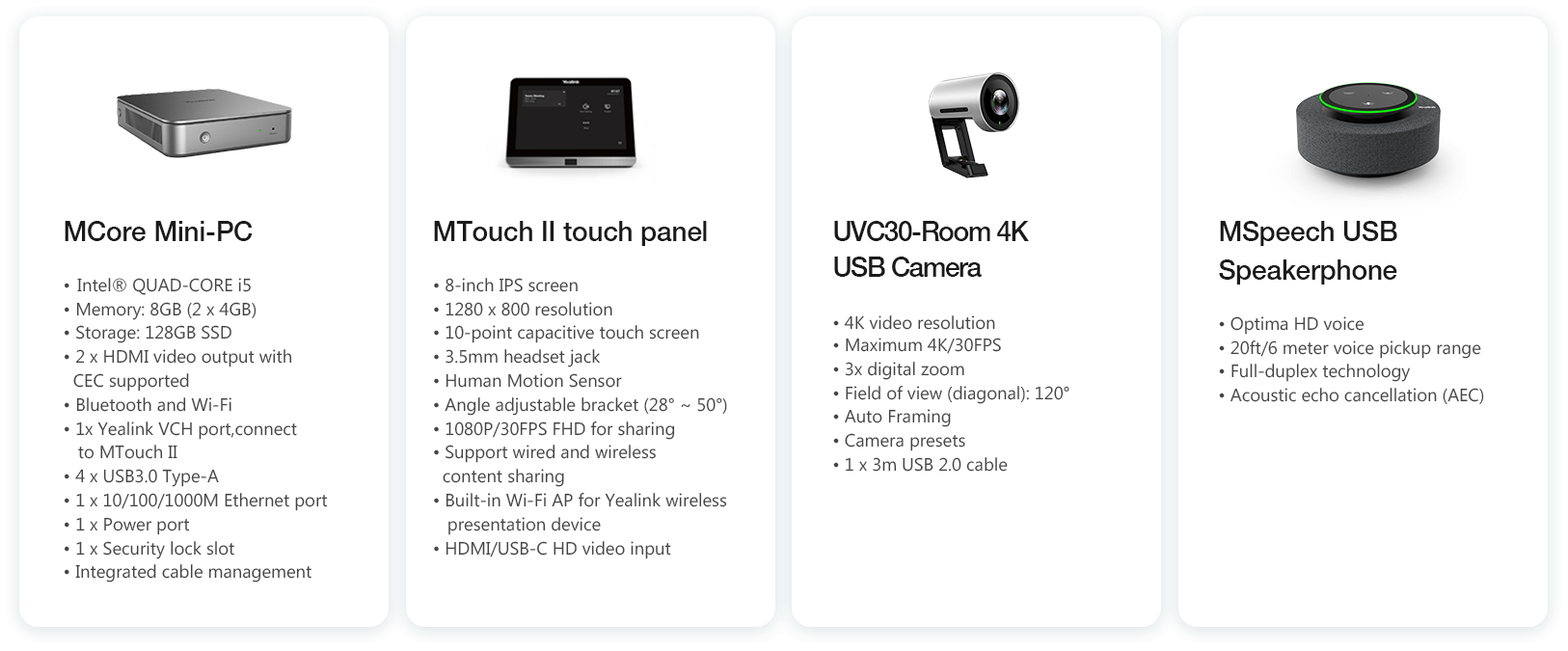 Yealink MVC320 video conference camera specifications