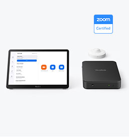 The Yealink MCoreKit-C5-ZR (Base-kit) is a video conferencing solution tailored for ZOOM Rooms in large camera conference settings, featuring microphone/speaker systems.