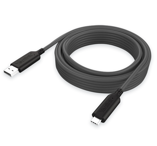 ment avec les câbles USB 3.0 certifiés* de 15 m ou 30 m de Yealink, garantissant non seulement une portée étendue mais également une stabilité inébran