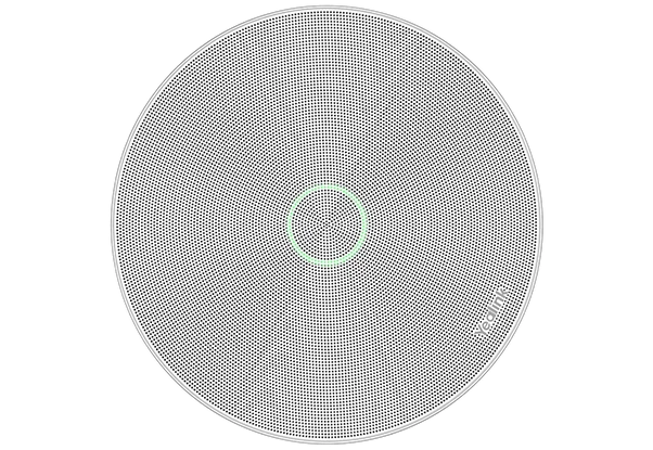 Yealink ceiling microphone's mesh structure, emphasizing its efficient audio capture capabilities and elegant design.