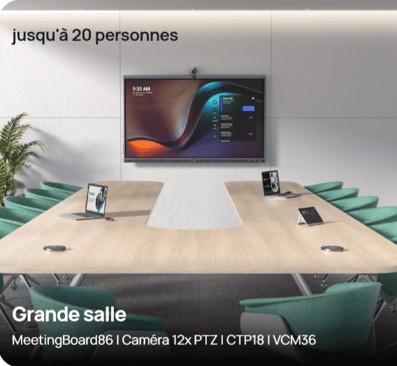 Grande salle, MeetingBoard86 , Caméra 12x PTZ , CTP18,VCM36