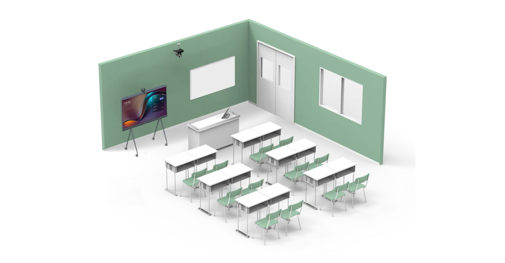 Single Interactive Smart Board for Large Classrooms