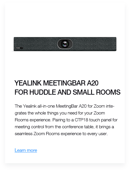 Yealink Zoom room camera for small conference rooms
